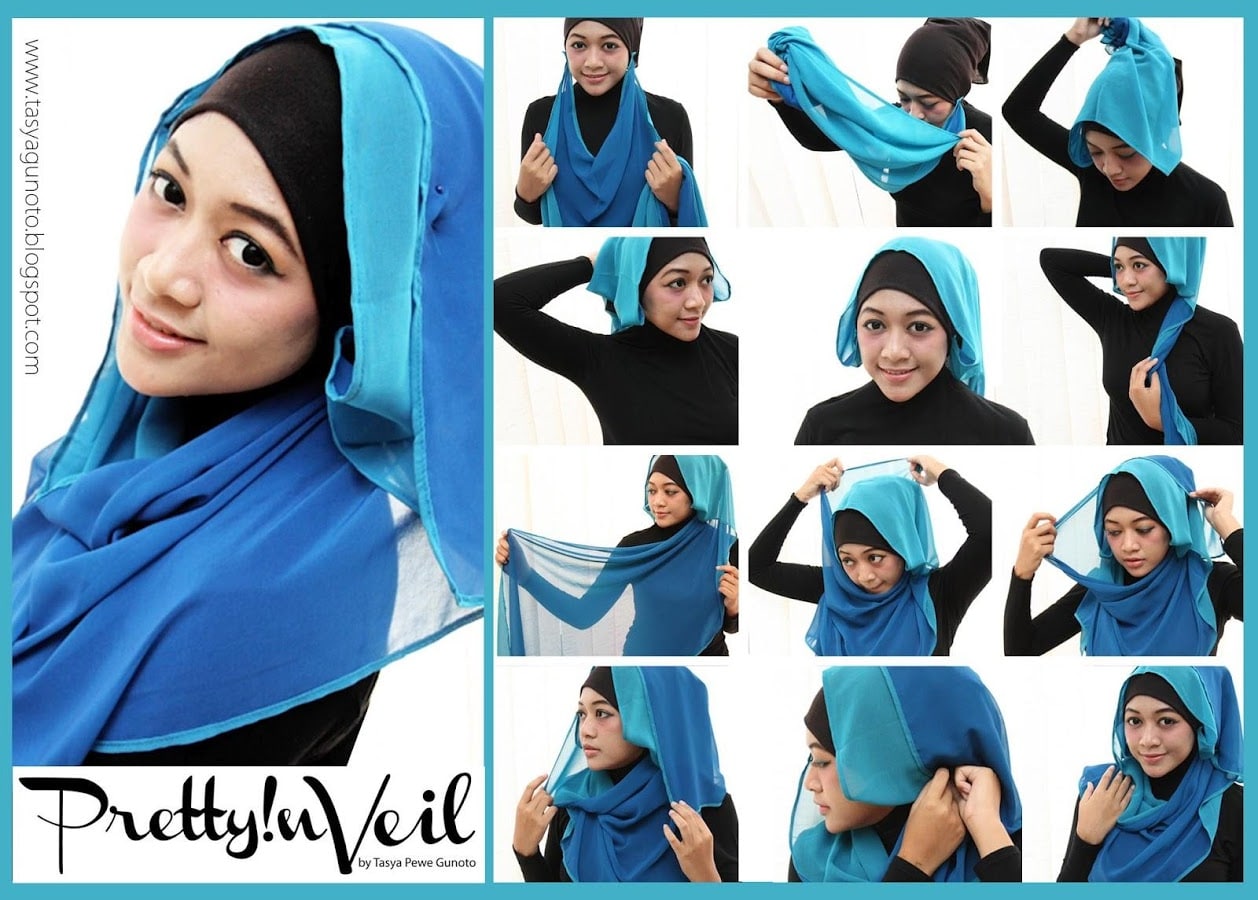 84 Gambar Menarik Tutorial Hijab Segi Empat Kekinian Tahun Ini