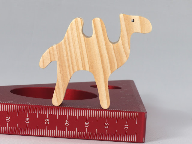 Wood Toy Camel Cutout, Handmade Unfinished, Unpainted, Unfinished, and Paintable, Use For Kids Crafts or Toys, From Noah's Animal Cracker Ark Collection, Itty Bitty Wooden Animal