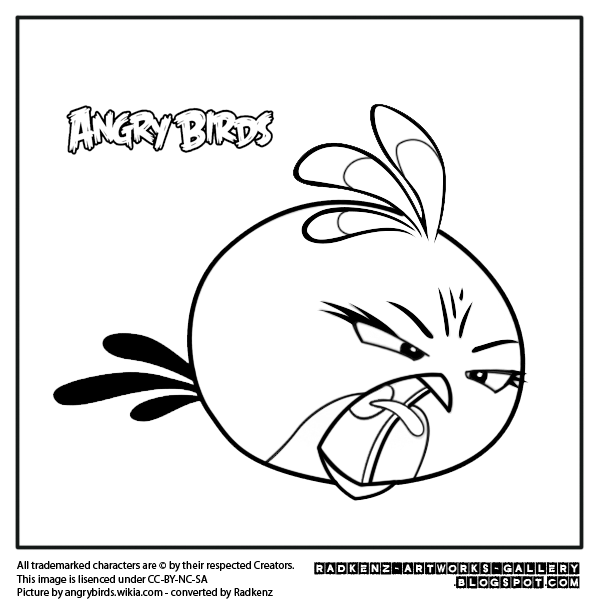 Radkenz Artworks Gallery: Angry birds coloring pages - Stella
