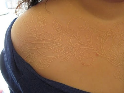 white ink tattoo. White Ink Tattoos