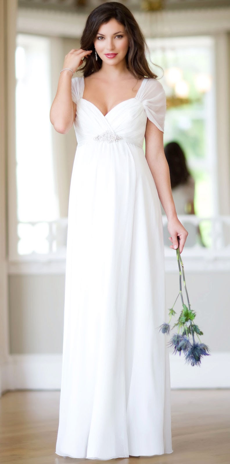  Cheap  White Maternity Wedding  Dresses  Sleeves Under  100  