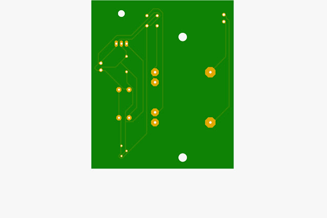 pcb of Variable voltage regulator using LM317 ( 5V to 30V , 1 A )