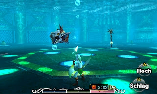 Zora Link fighting Gyorg underwater