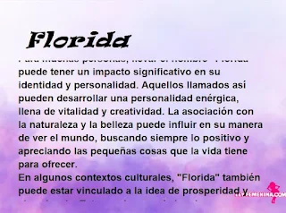 significado del nombre Florida