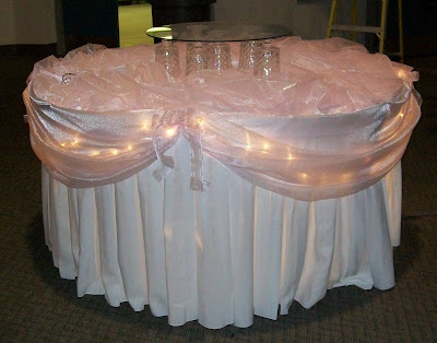 Pictures Wedding Tables on Wedding Fabric Swaging For Tables With Lights