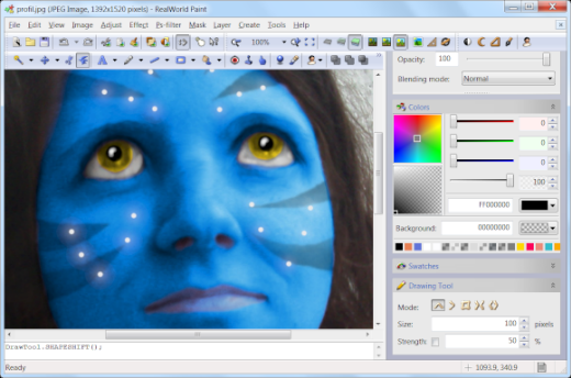 retouch navi RealWorld Paint : Alternatif Image Editor Gratis Selain Adobe Photoshop