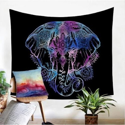 Elephant Printed Tapestry