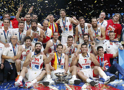 Spain Basketball Teamphoto Euro Champions 2015