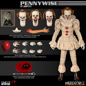 Mezco One 12 Collective IT (2017) Pennywise Action Figure 01