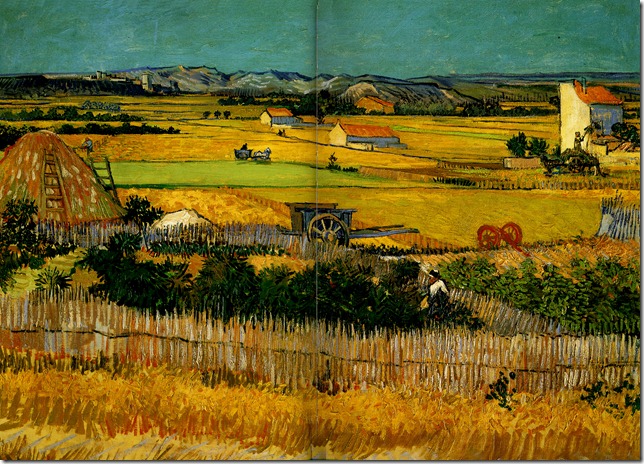 1888 Van Gogh La plaine de Crau,Huile sur toile, 72,5x92 cm