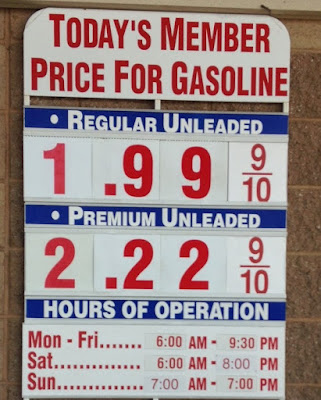 Costco gas for Feb. 27, 2016 at the Costco in Hayward, CA