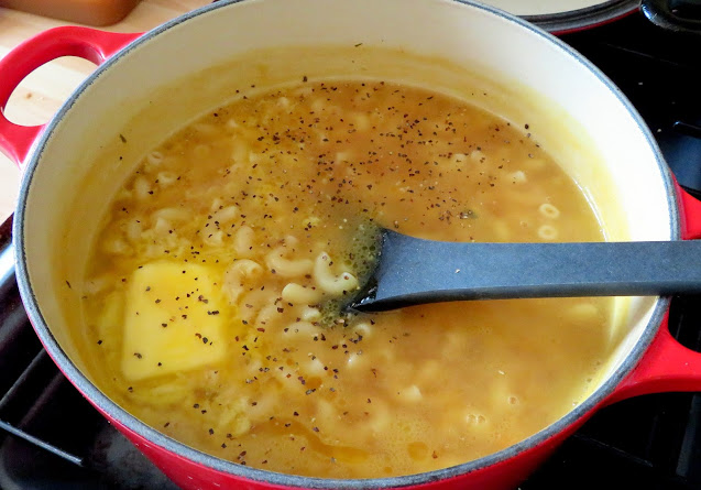 Pasta with Chicken Broth, Butter & Cheese