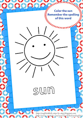 sun coloring page