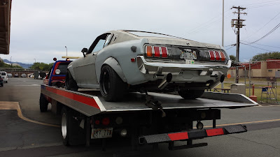 1977 Toyota Celica on Tow Truck