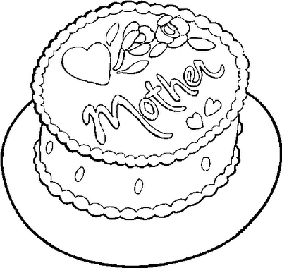 Coloring Pages  Kids on Birthday Coloring Pages For Kids Cake Coloring Pages 4 Png
