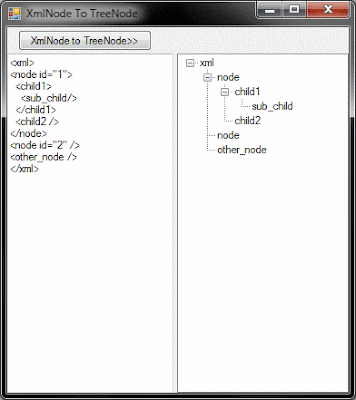 Konversi XML ke TreeView Node