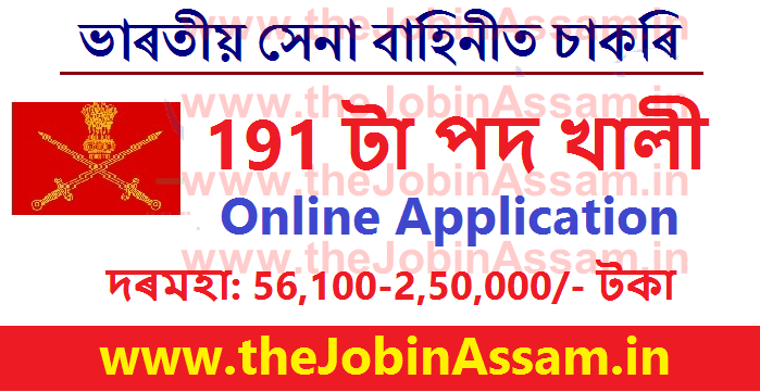 Indian Army Recruitment 2023 – Apply for 191 SSC Tech Posts