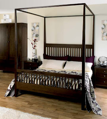 Newhampton Dark Oak 4 Poster Bed from Furniture 123