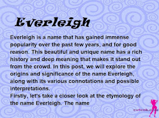 meaning of the name "Everleigh"