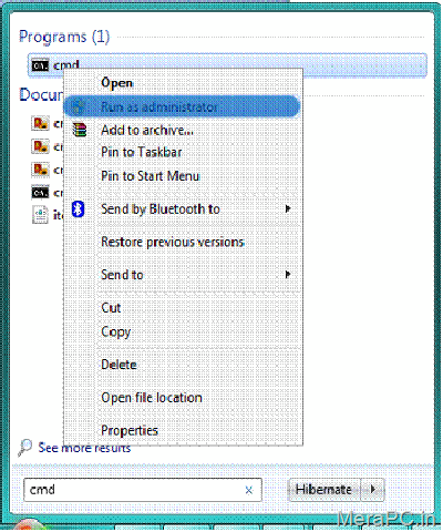 Open run command as administrator