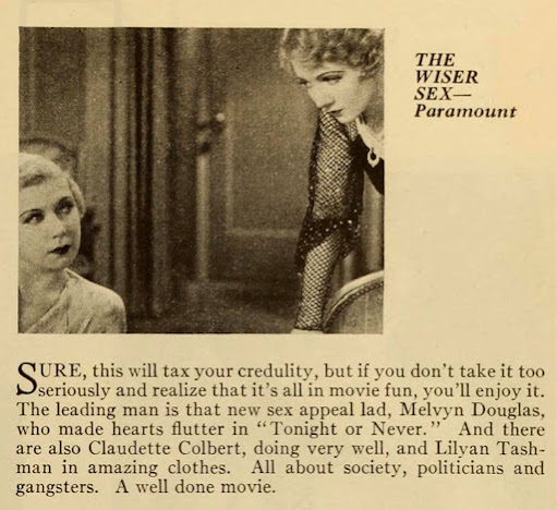 Lilyan Tashman costars in The Wiser Sex.