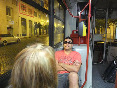 bus ride to termini station, rome italy