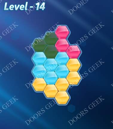 Block! Hexa Puzzle [Rainbow A] Level 14 Solution, Cheats, Walkthrough for android, iphone, ipad, ipod