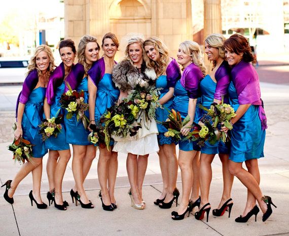 Dusty Blue Bridesmaid Dresses.