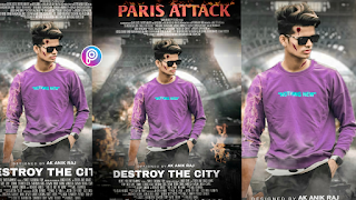 Paris Movie Poster Editing Mobile || Picsart Eiffel Tower Poster Editing Tutorial - Ak Creation Pro