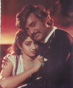 Rajinikanth & Sridevi in 'Pokkiri Raja' (1982) Tamil Movie