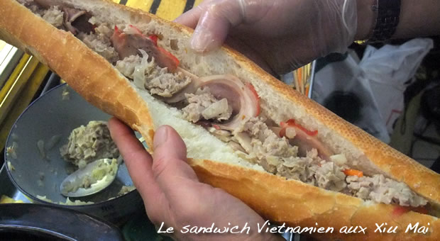 Sandwich vietnamien Xiu Mai et Porc laqué