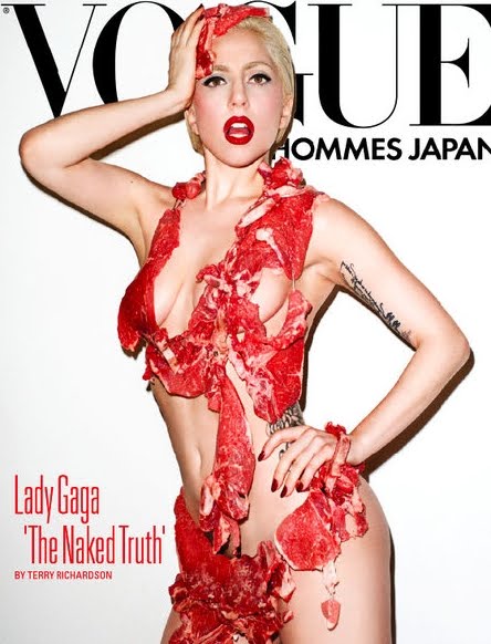 lady gaga meat dress images. lady gaga meat dress real or