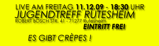 Am Freitag 11.10.09, 18:30 Uhr