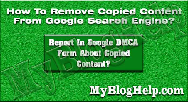 Remove Copied Content From Google Search Engine