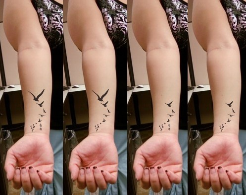 Bird Tattoos On Wrist for Women