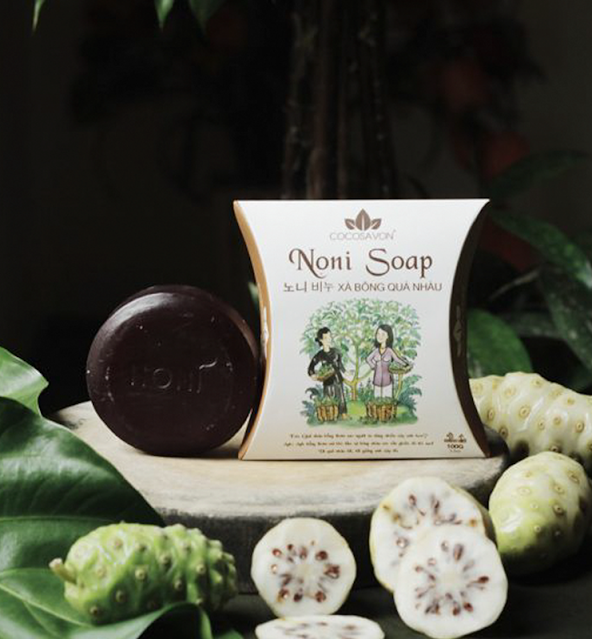 Noni Soap- Xà Bông Nhàu-  Cây Thuốc Quý Trị Mụn Và Chống Lão Hóa Làn Da