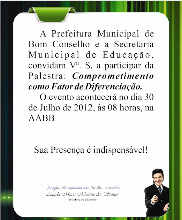 FORMATURA  E PALESTRA