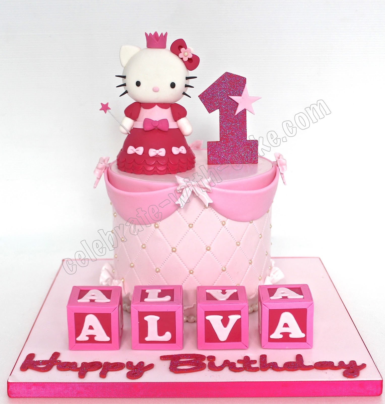 Princess Hello Kitty 1st Birthday Cake