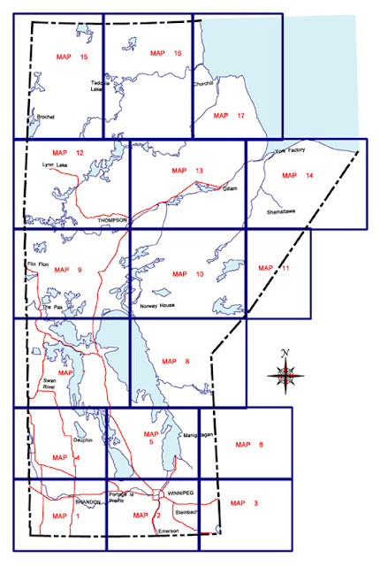 Manitoba Map Regional Political Province