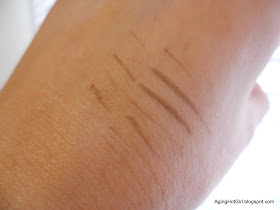photo of Tony Moly 7 days tattoo eyebrow makeup no flash in sunlight drawn swatch
