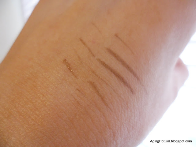 photo of Tony Moly 7 days tattoo eyebrow makeup no flash in sunlight drawn swatch