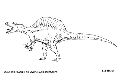 Kolorowanka Dinozaur Spinozaur