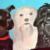 3 dog painting