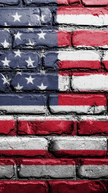USA, Flag, America, Freedom, Wall, Brick Wallpaper