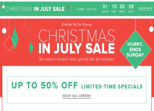 Hudson's Bay Christmas In July Sale