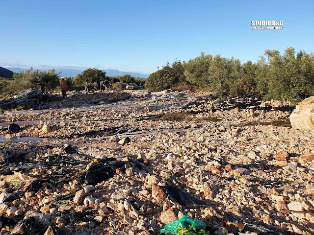 Εικόνες καταστροφής στο δρόμο Ίρια - Καρναζέικα στην Αργολίδα