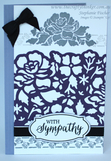 Stampin Up, #thecraftythinker, Floral Phrases, Rose Wonder, Sympathy Card, Stampin Up Australia Demonstrator