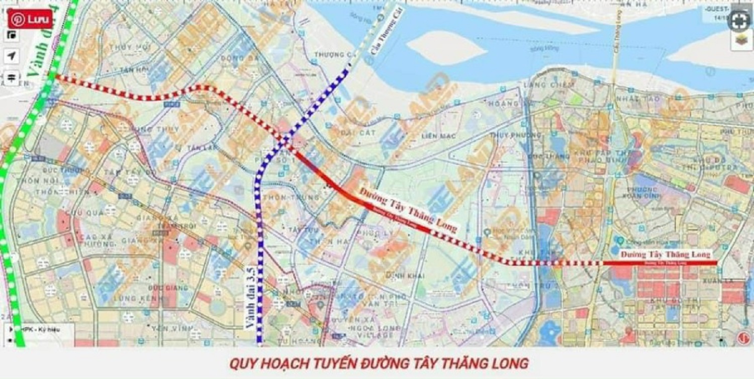 Quy hoạch tuyến đường Tây Thăng Long