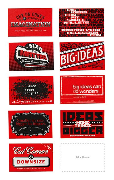 Undersized Recession Business Cards 1