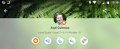 Axel Culmsee at Local Guides, Status 2018-08